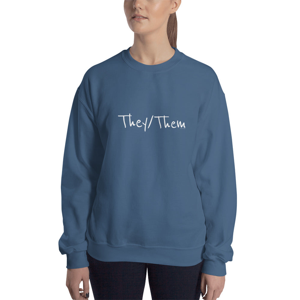 They/Them Trans Unisex Sweatshirt - Classic Fit, Soft & Warm