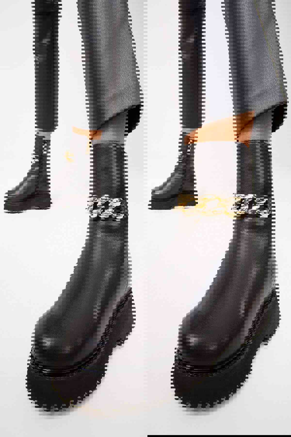 Nassau Black Leather Ankle Women Boot