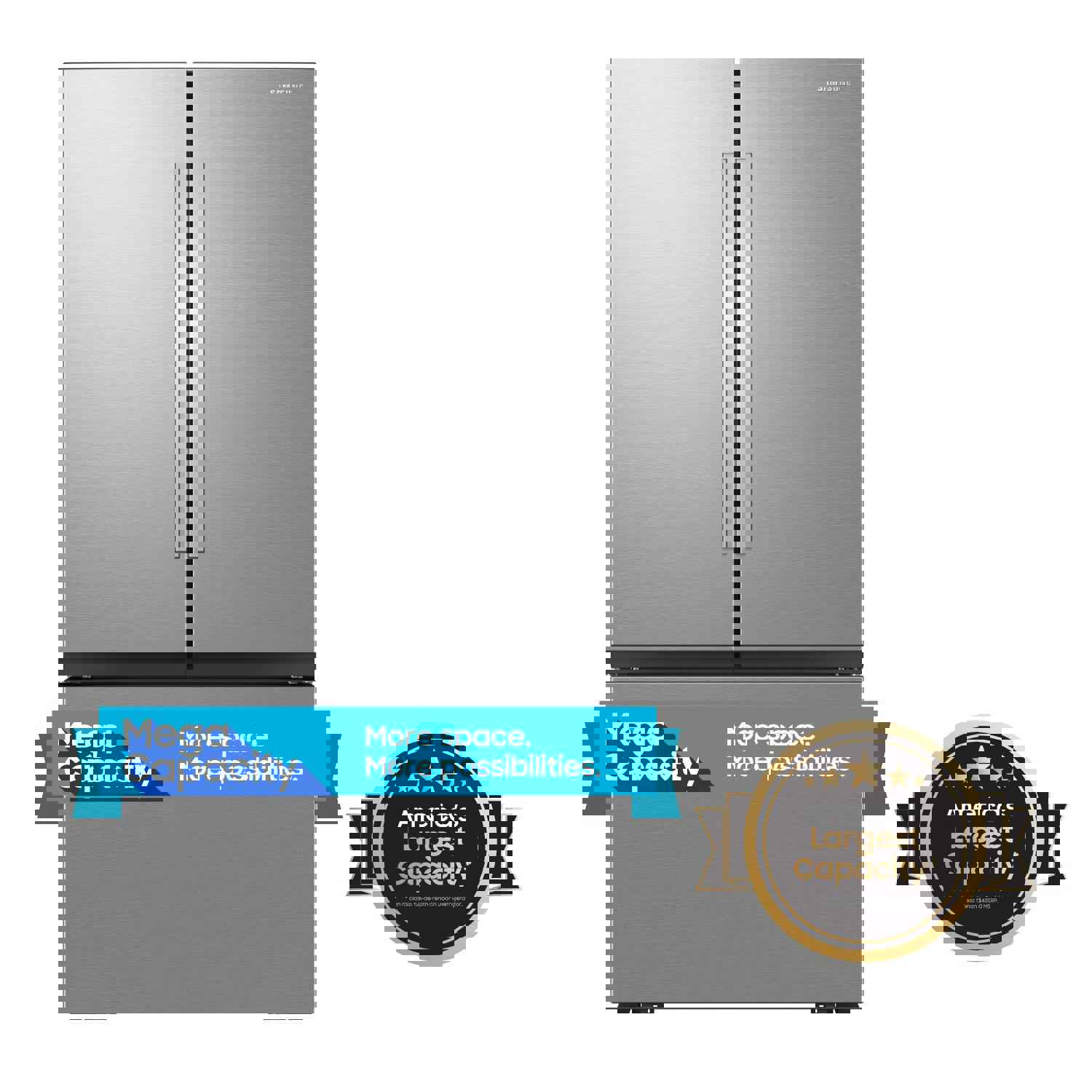 SAMSUNG 32 cu. ft. Mega Capacity 3-Door French Door Refrigerator with Dual Auto Ice Maker