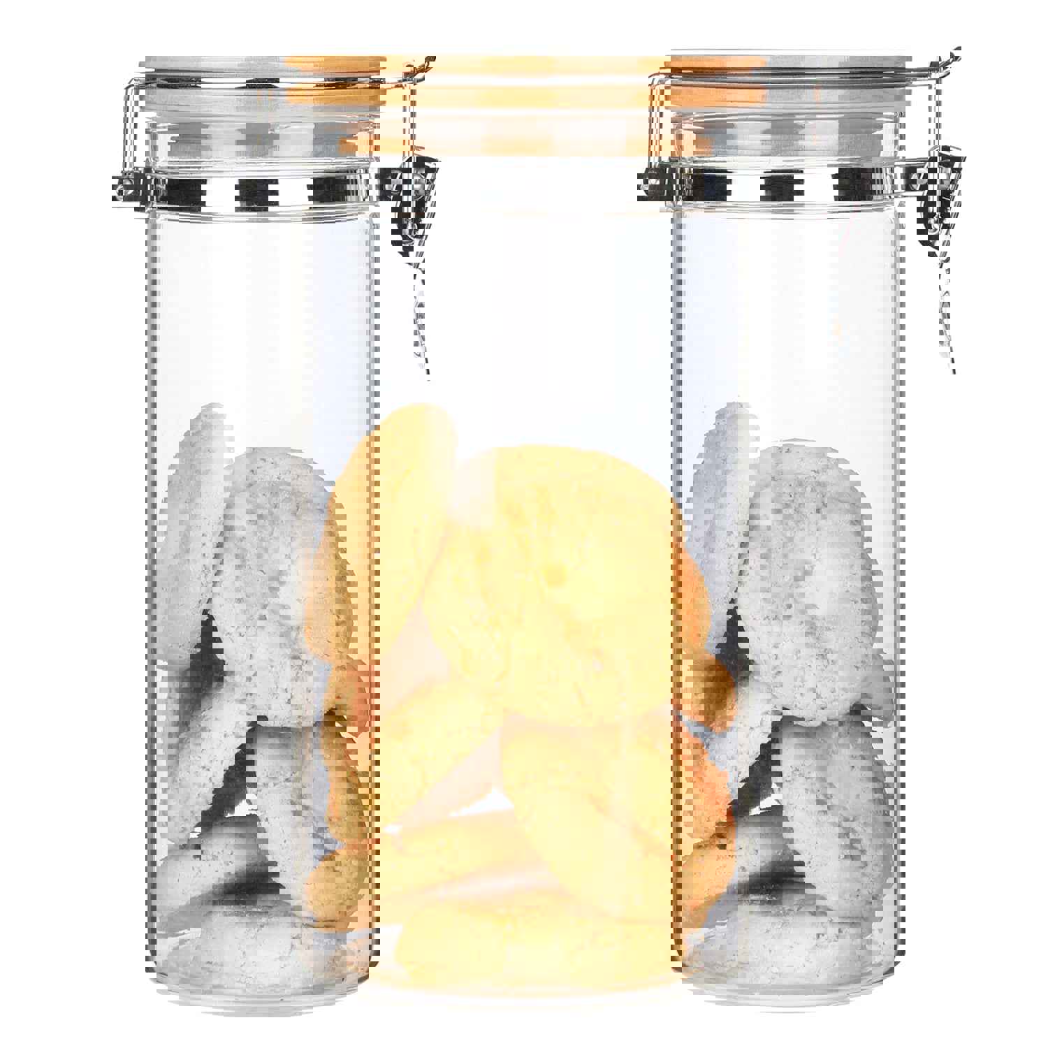 KKC Clear Borosilicate Glass Food Storage Jar with Bamboo Lid - 40 floz (1200 ML)