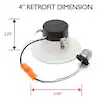 4 Inch Energy Efficient LED Baffle Retrofit Downlights - Wattage and CCT Tunable
