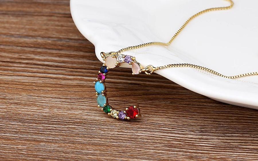 The Rainbow Initial Variety Necklace