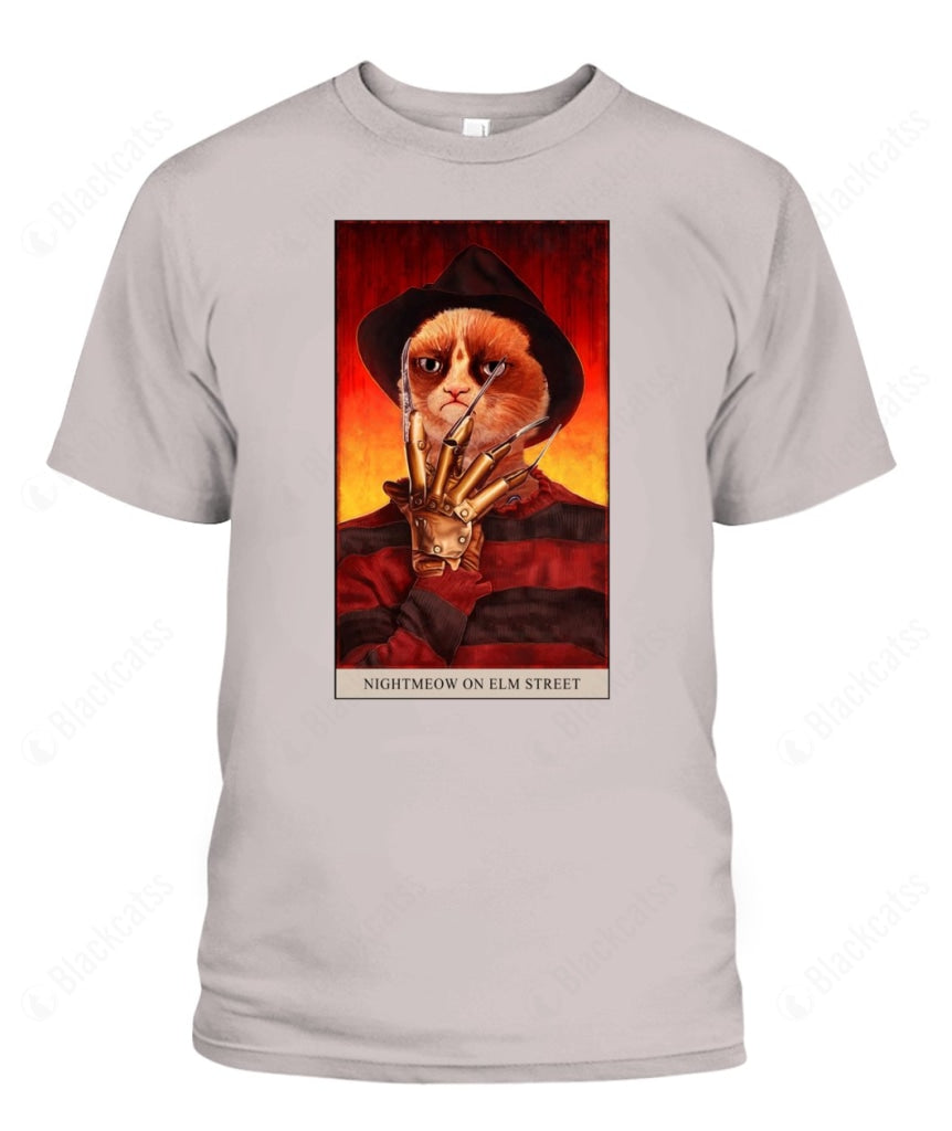 The Nightmeow On Elm Street Custom Graphic Apparel