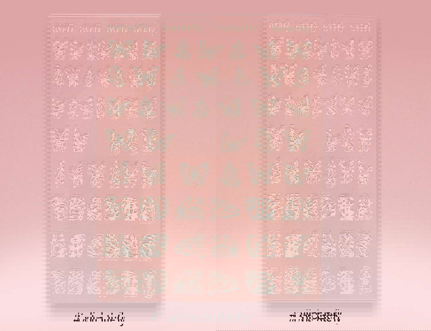 Butterflies Floral & Fairy Tale Unicorn Star Nail Stickers - Self Adhesive Decals