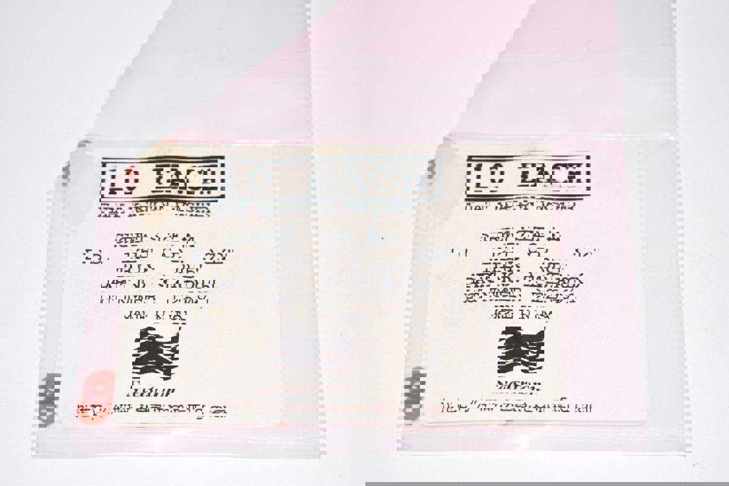 Pack of 10 NEW Seastrom 91435A060 Flat Kapton Washers