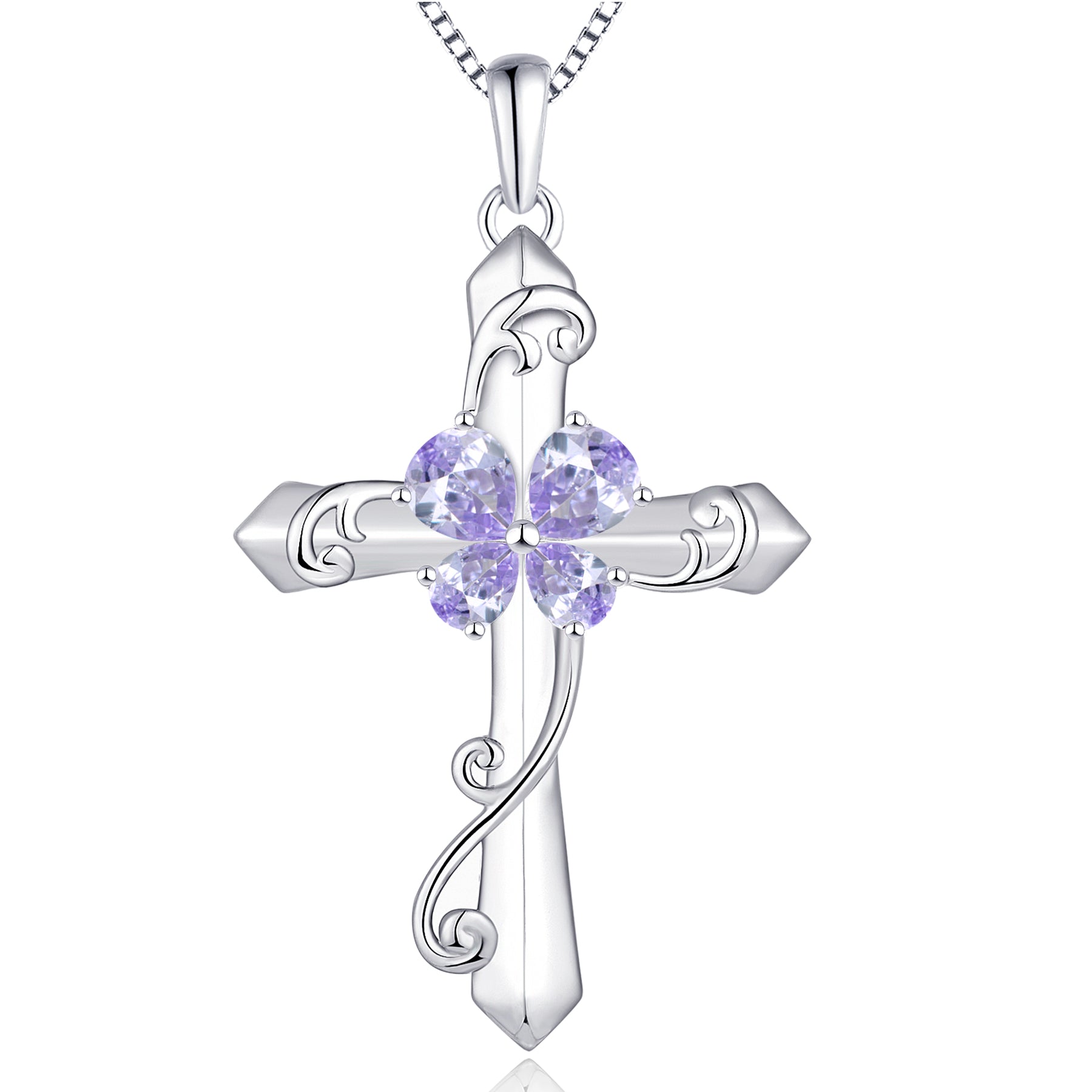 Yeelery Butterfly Cross Necklace - Elegant 925 Sterling Silver Jewelry