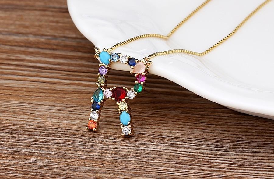 The Rainbow Initial Variety Necklace