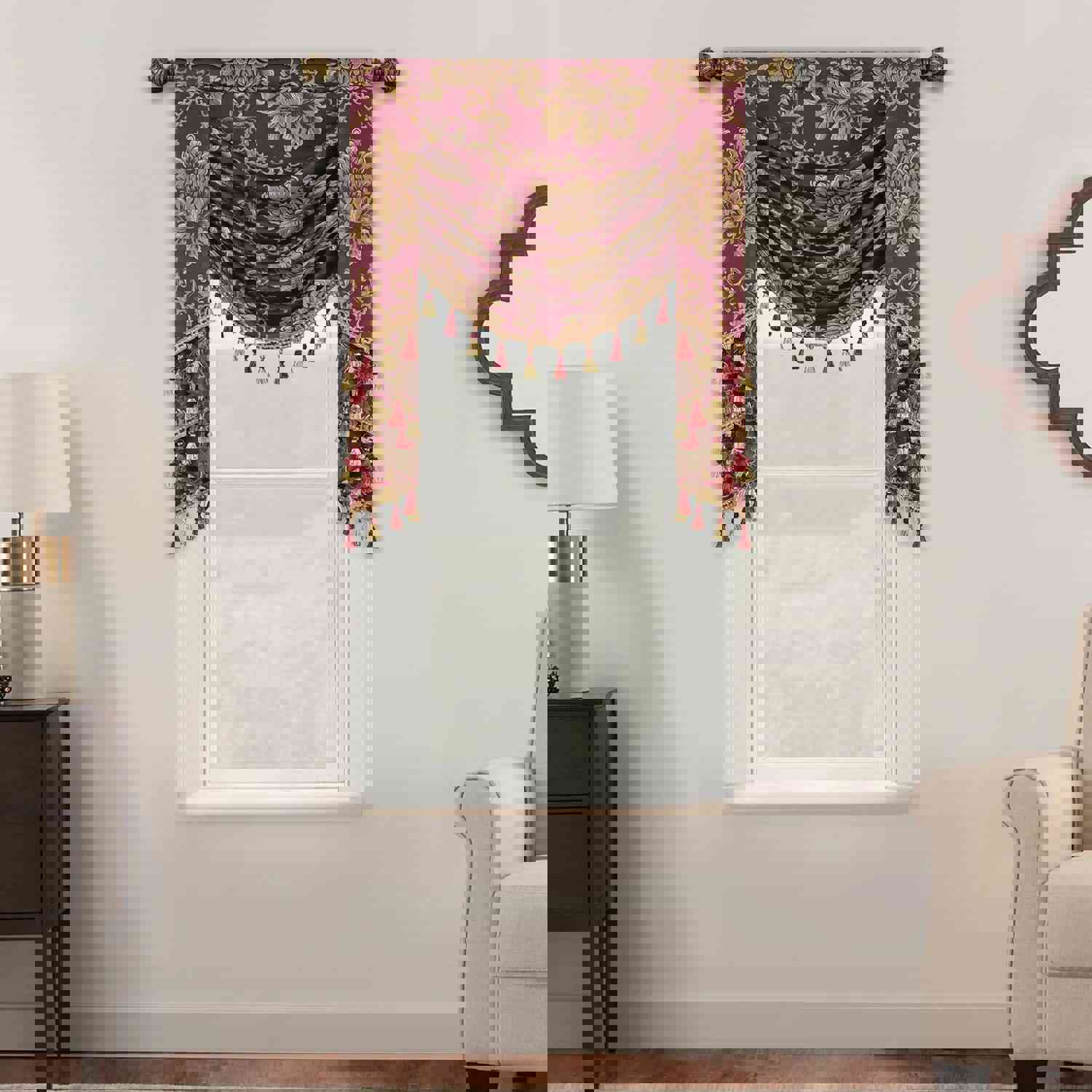 Bordeaux Swag Valance - Classic Woven Window Treatment