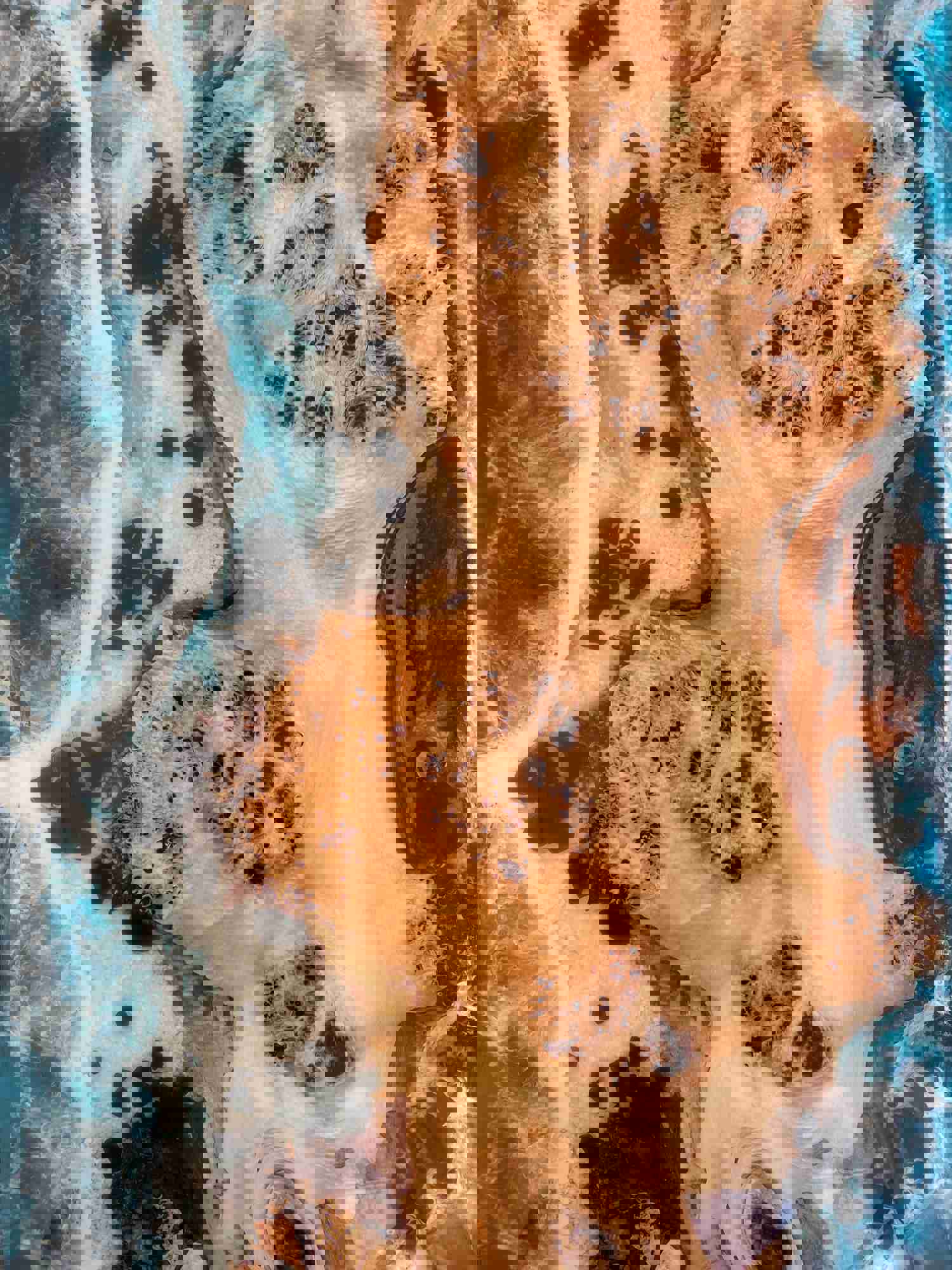 Modern Rectangular Epoxy Resin Coffee Table