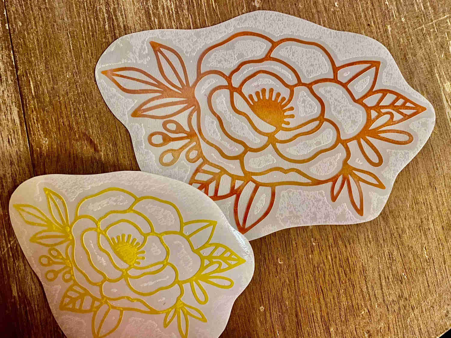 Floral Line Art Vinyl Decal for Multiple Surfaces