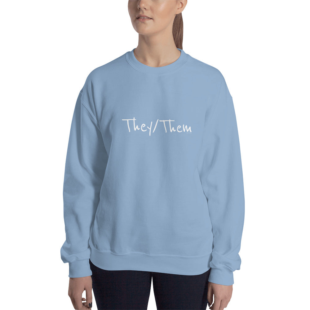 They/Them Trans Unisex Sweatshirt - Classic Fit, Soft & Warm