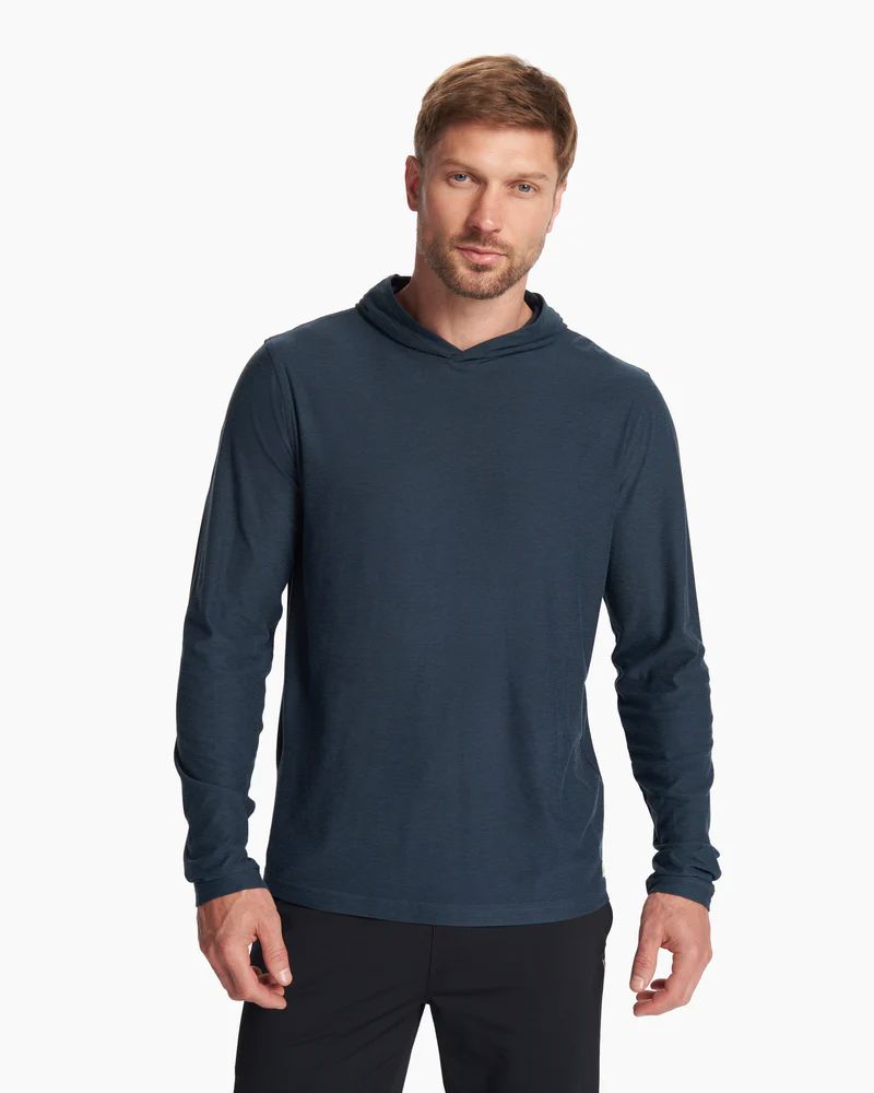 Vuori Strato Tech Hoodie Heather Navy