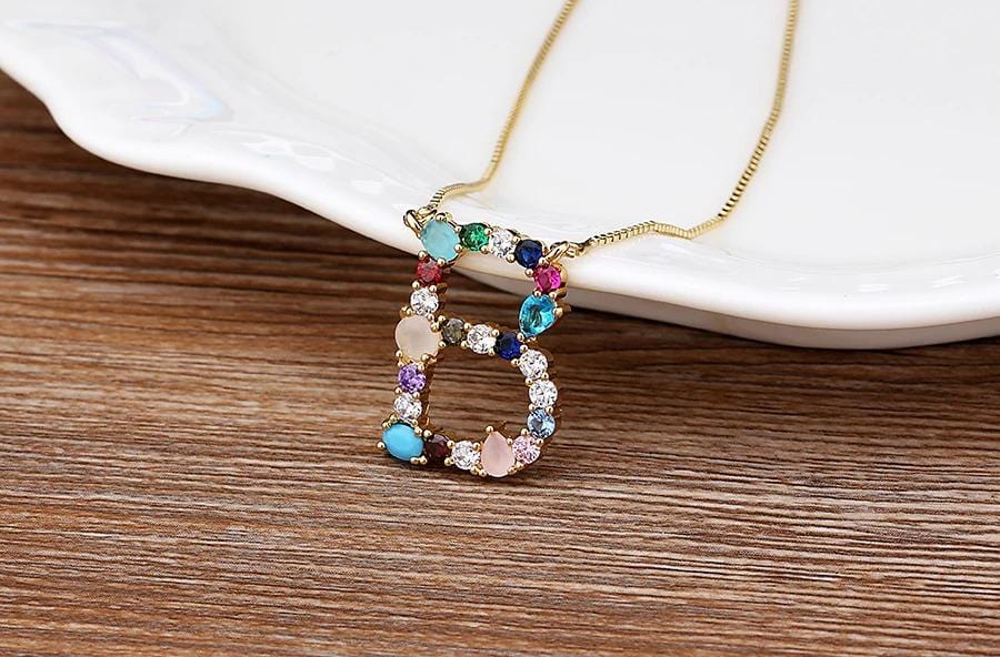 The Rainbow Initial Variety Necklace