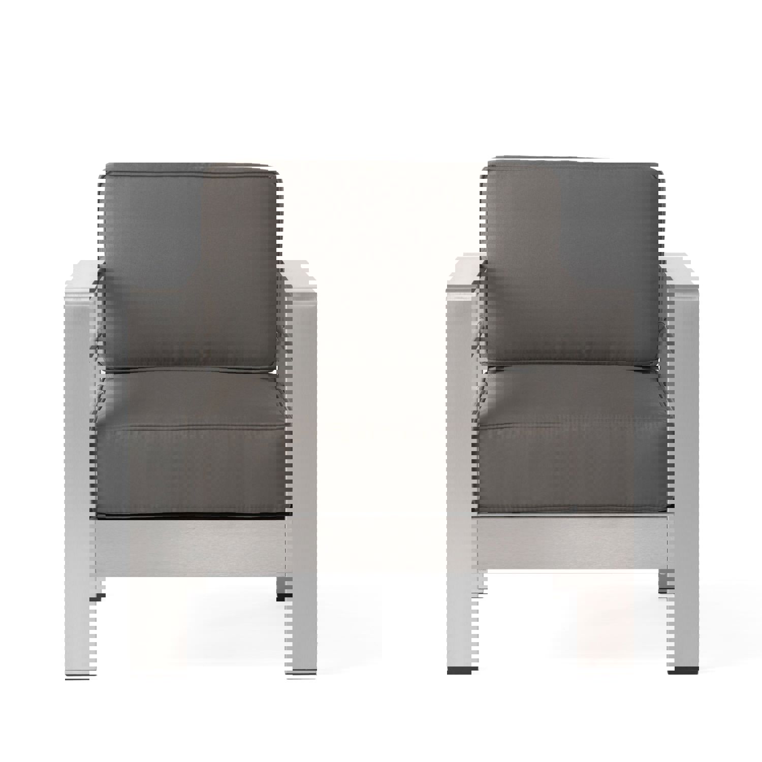 Coral Outdoor Aluminum 7 Seater Chat Set with Fire Pit