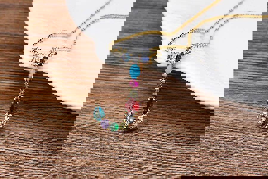 The Rainbow Initial Variety Necklace