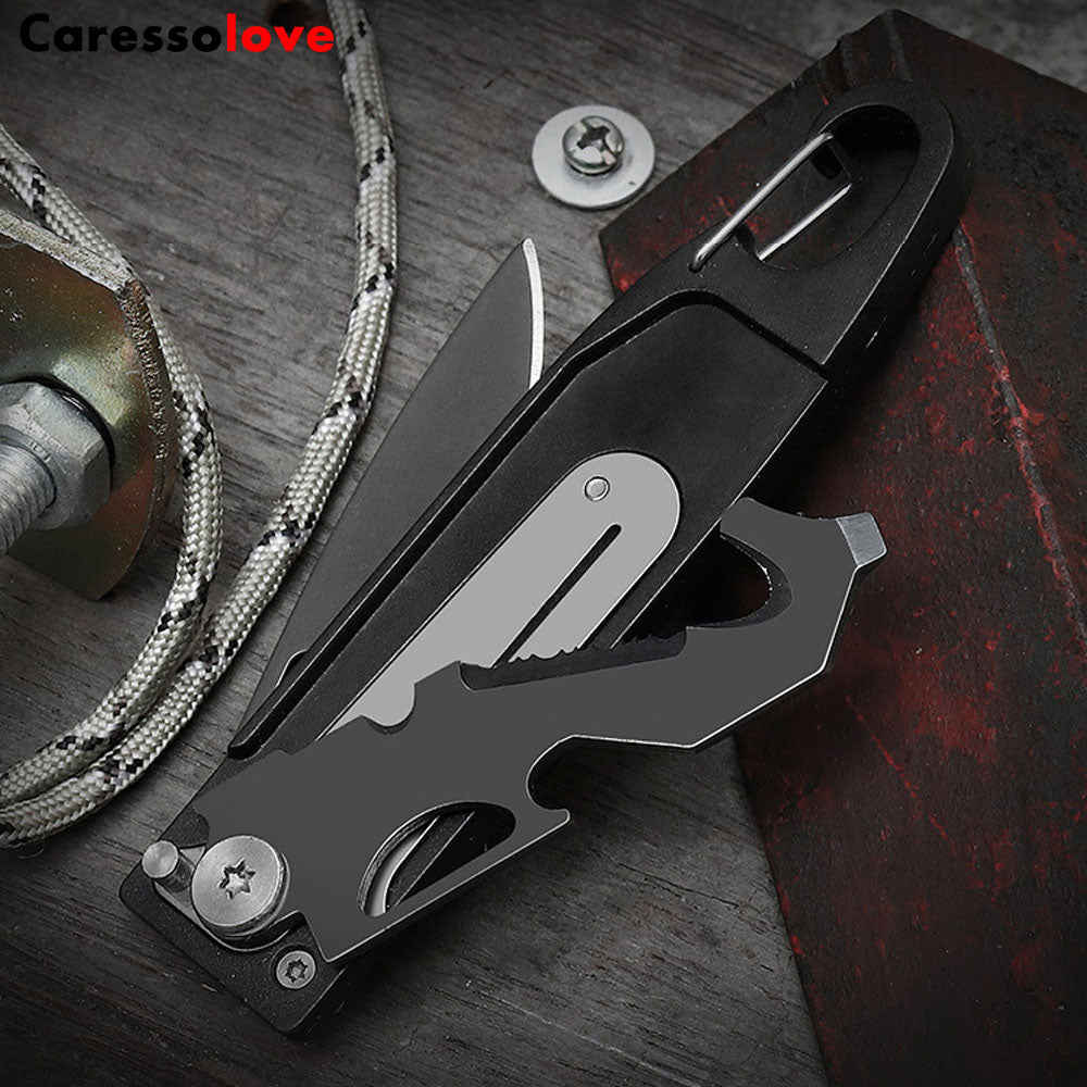Caressolove Multifunctional Folding Pocket Knife - 7-in-1 EDC & Outdoor Multi Tool