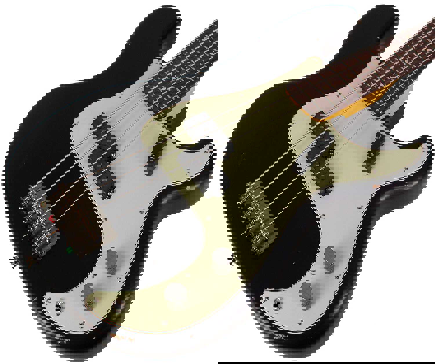 Nash PB-63 Bass Guitar, Black, Light Aging - Premium Vintage-Style Bass