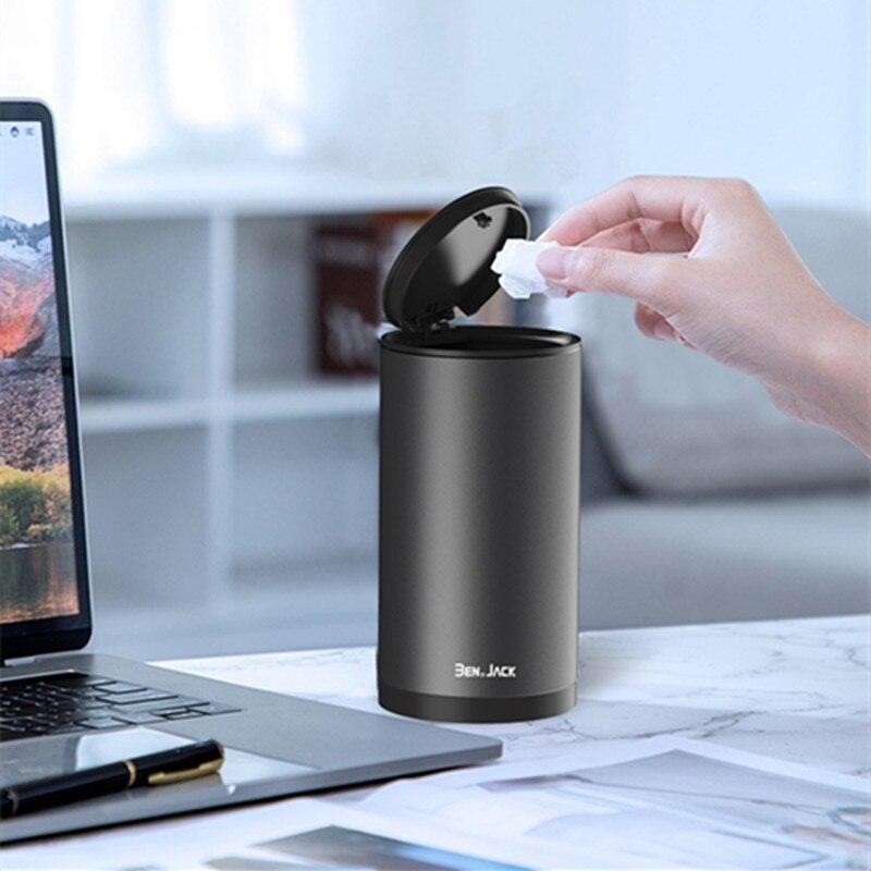 Car Trash Can Alloy Garbage Can Car Dustbin Waste Rubbish Bin Storage Holder Bag