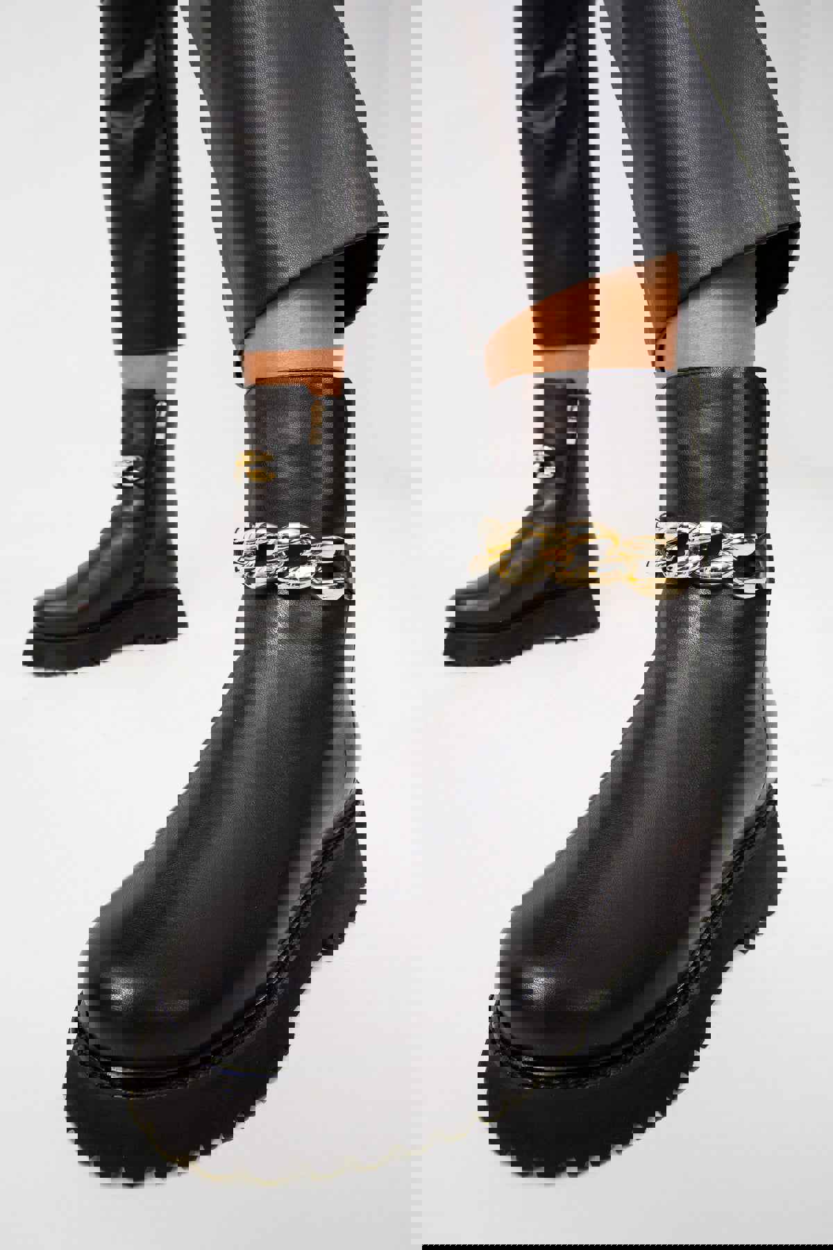 Nassau Black Leather Ankle Women Boot