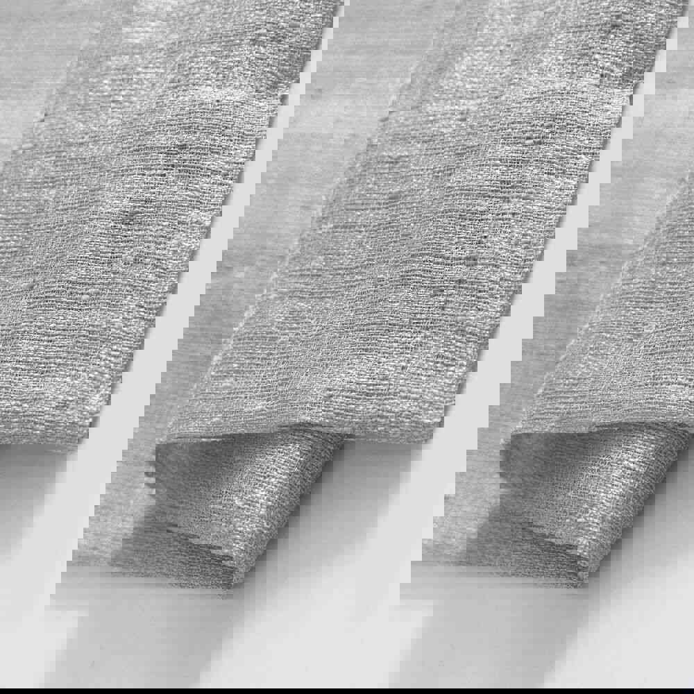 Linen Textured Sheer Curtains Rod Pocket Drapes for Bedroom (2 Panels)