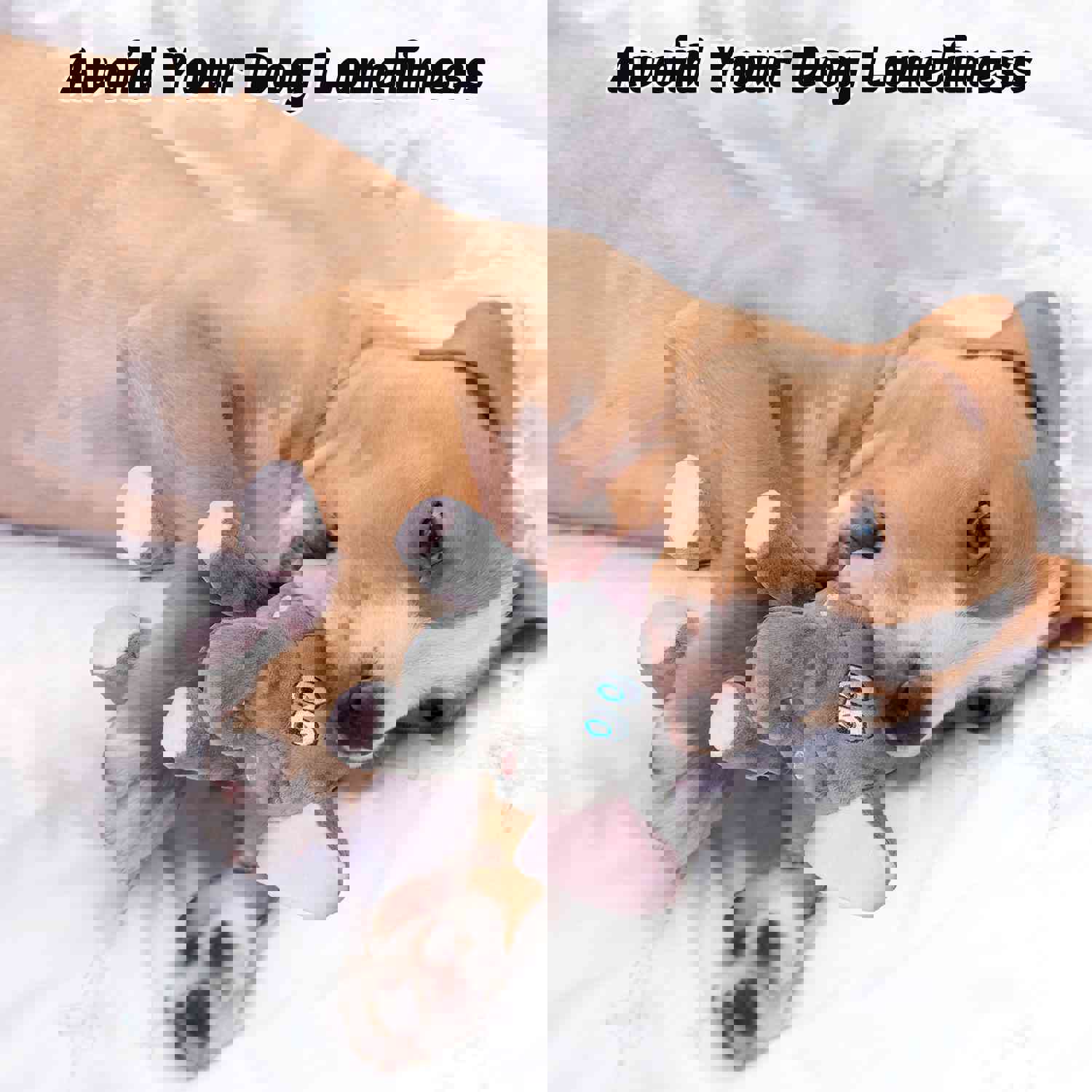 IOKHEIRA Indestructible Dog Plush Toys for Aggressive Chewers with Squeaky Sound and Crinkle Paper