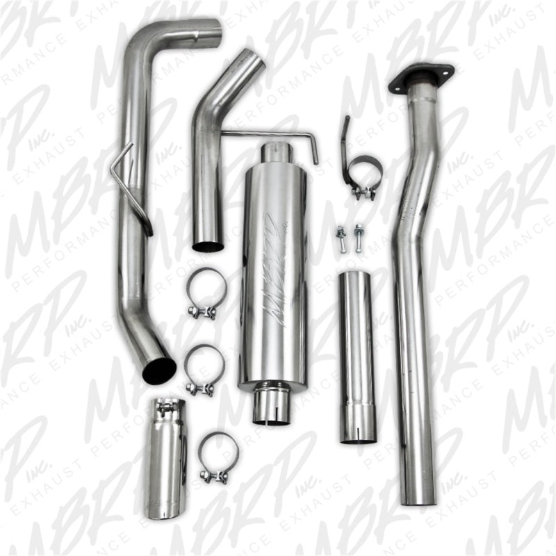 MBRP S5236409 3 Inch Cat Back Exhaust System Single Side Exit T409 Stainless Steel For 11-14 Ford F-150 V6 EcoBoost