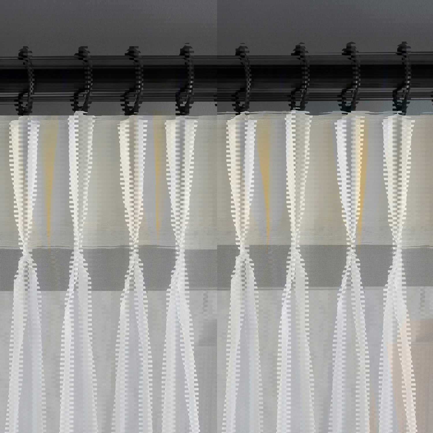 Custom Sheer Curtains with 5 Color Options, Adjustable Voile Drapery, Rod Pocket Panels