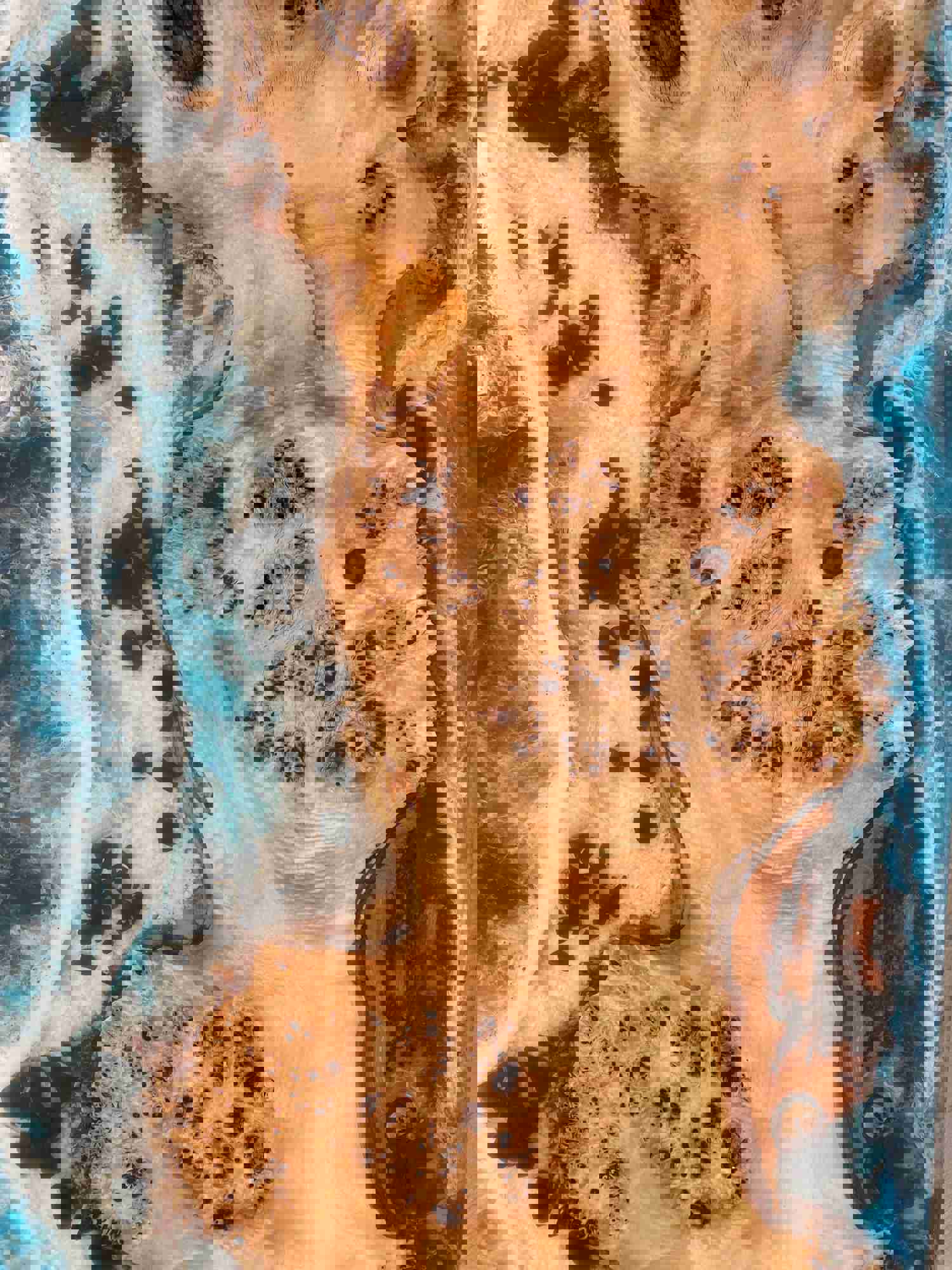 Modern Rectangular Epoxy Resin Coffee Table