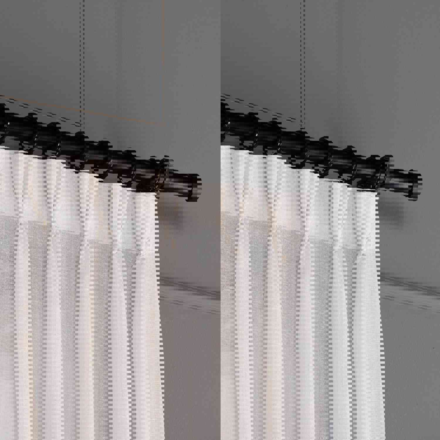 Custom Butterfly Pleated Linen Sheer Curtains - 8 Colors, Adjustable Drapery, Extra Long