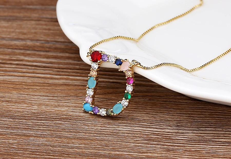 The Rainbow Initial Variety Necklace