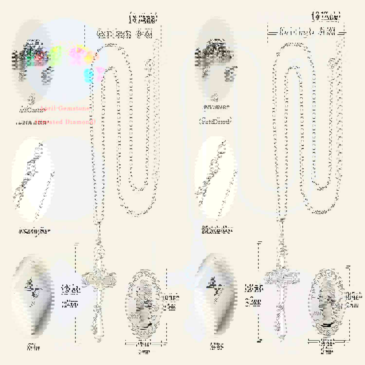 Yeelery Butterfly Cross Necklace - Elegant 925 Sterling Silver Jewelry