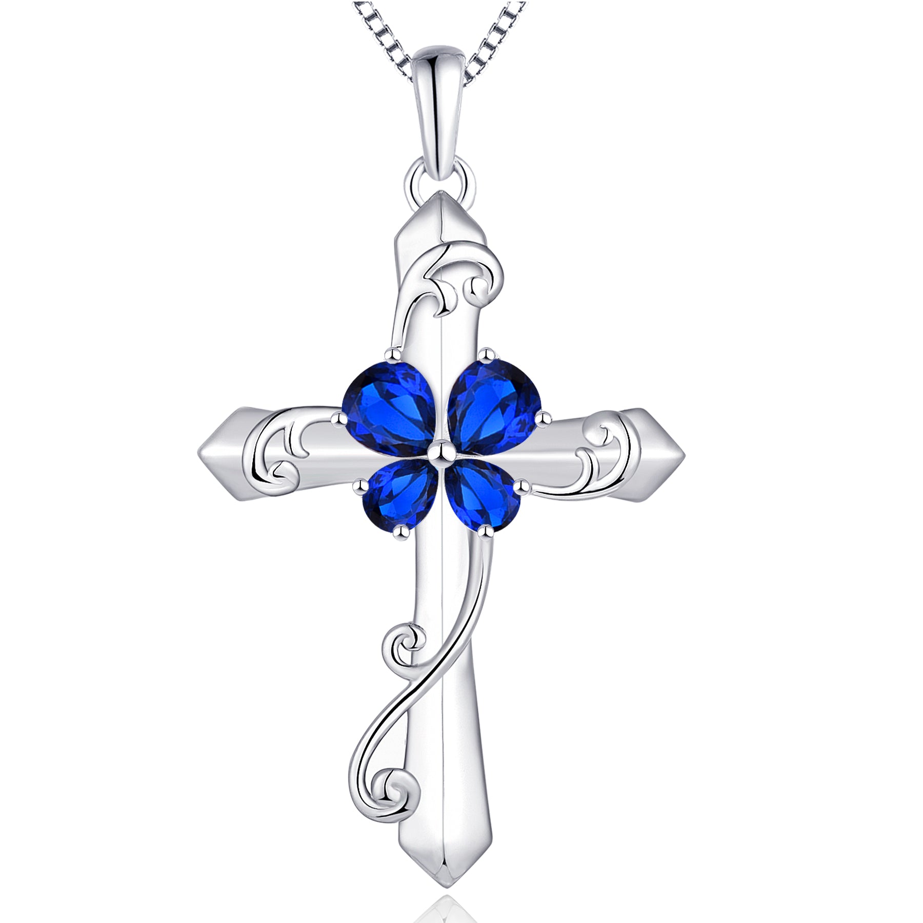 Yeelery Butterfly Cross Necklace - Elegant 925 Sterling Silver Jewelry