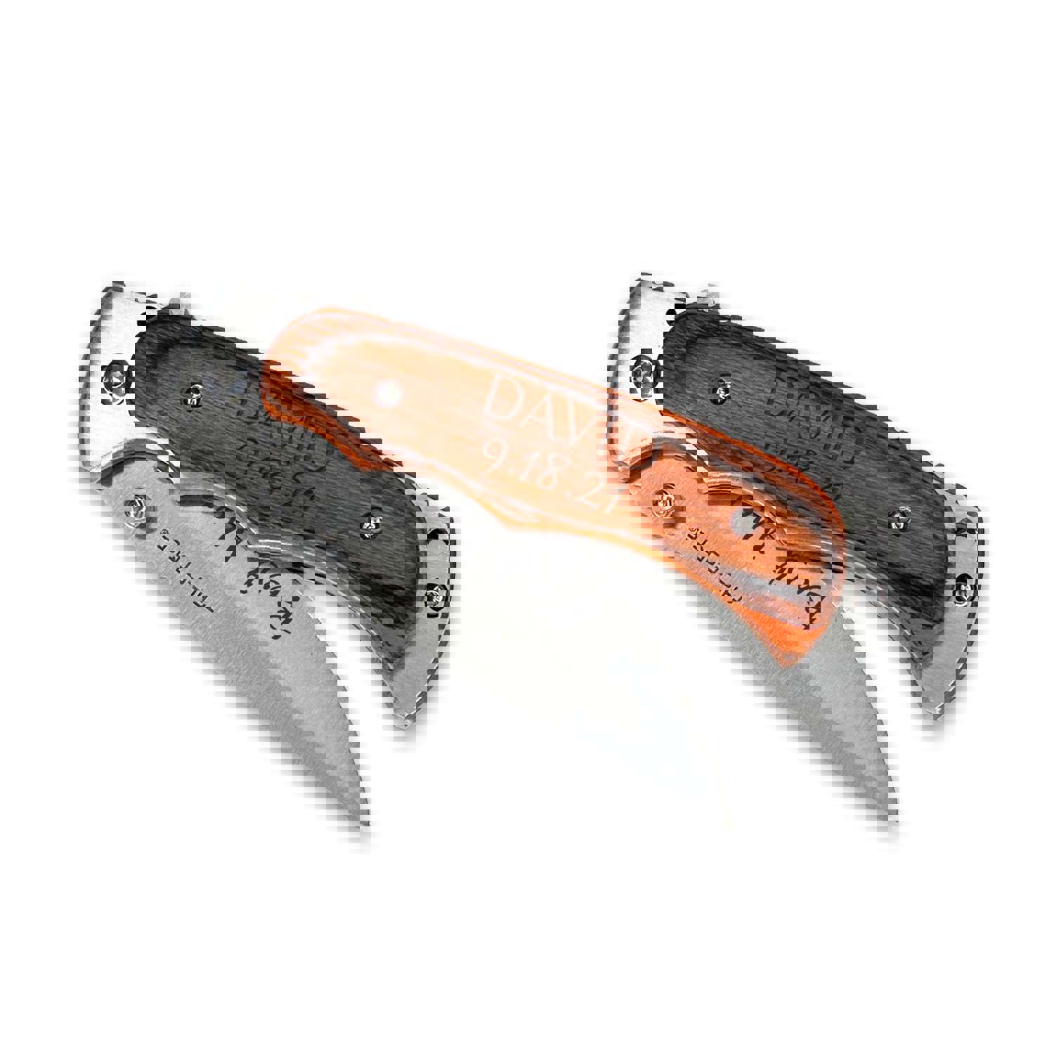 Personalized Engraved Pocket Knife - Best Man Gift with Laser Engraving