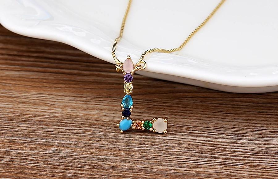 The Rainbow Initial Variety Necklace