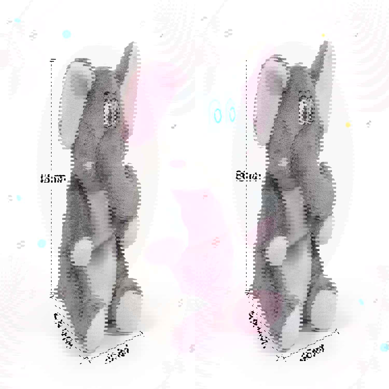 IOKHEIRA Indestructible Dog Plush Toys for Aggressive Chewers with Squeaky Sound and Crinkle Paper