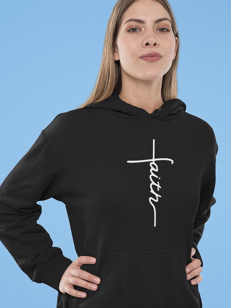 Faith Cross Design Hoodie for Women - Comfortable and Stylish