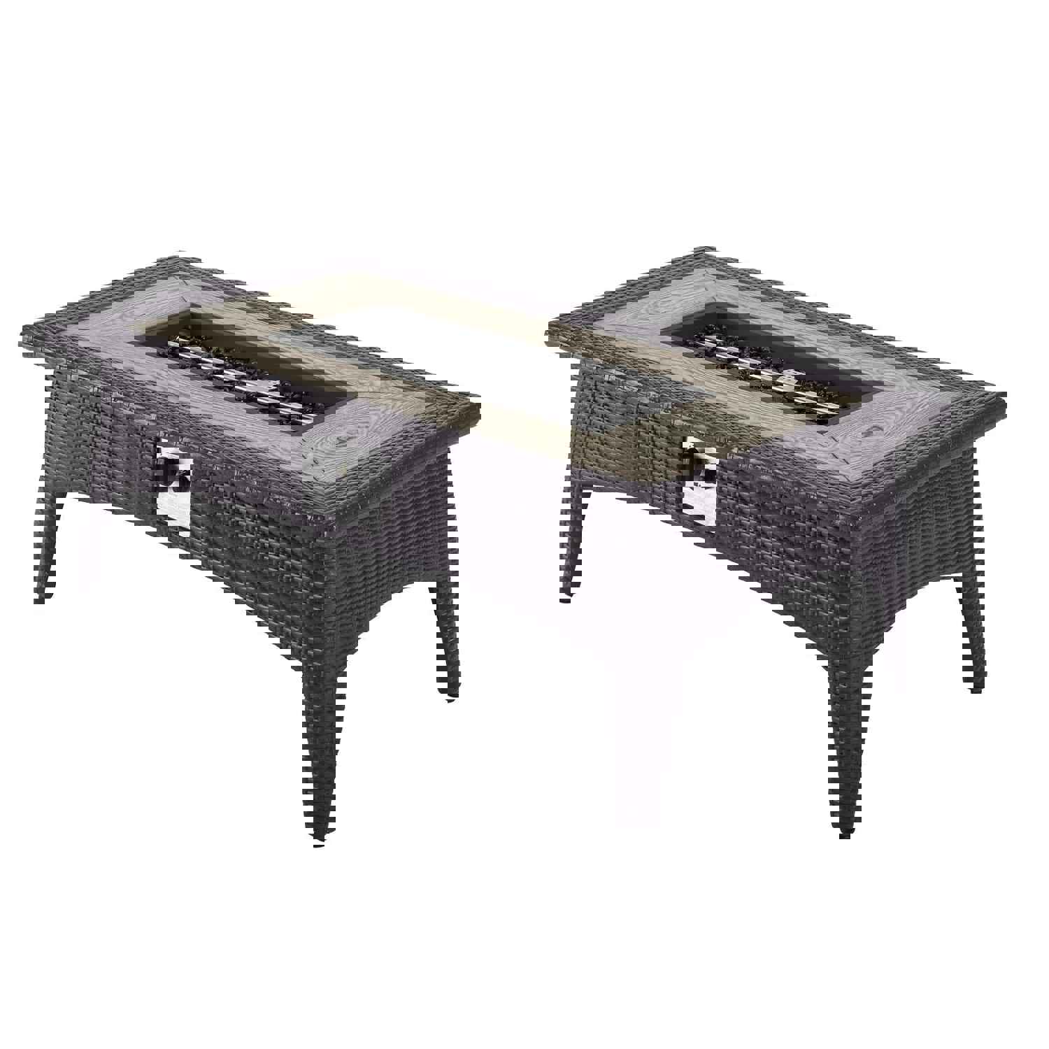 Modway Furniture Modern Splendor 43.5 Rectangle Outdoor Patio Fire Pit Table - EEI-2991