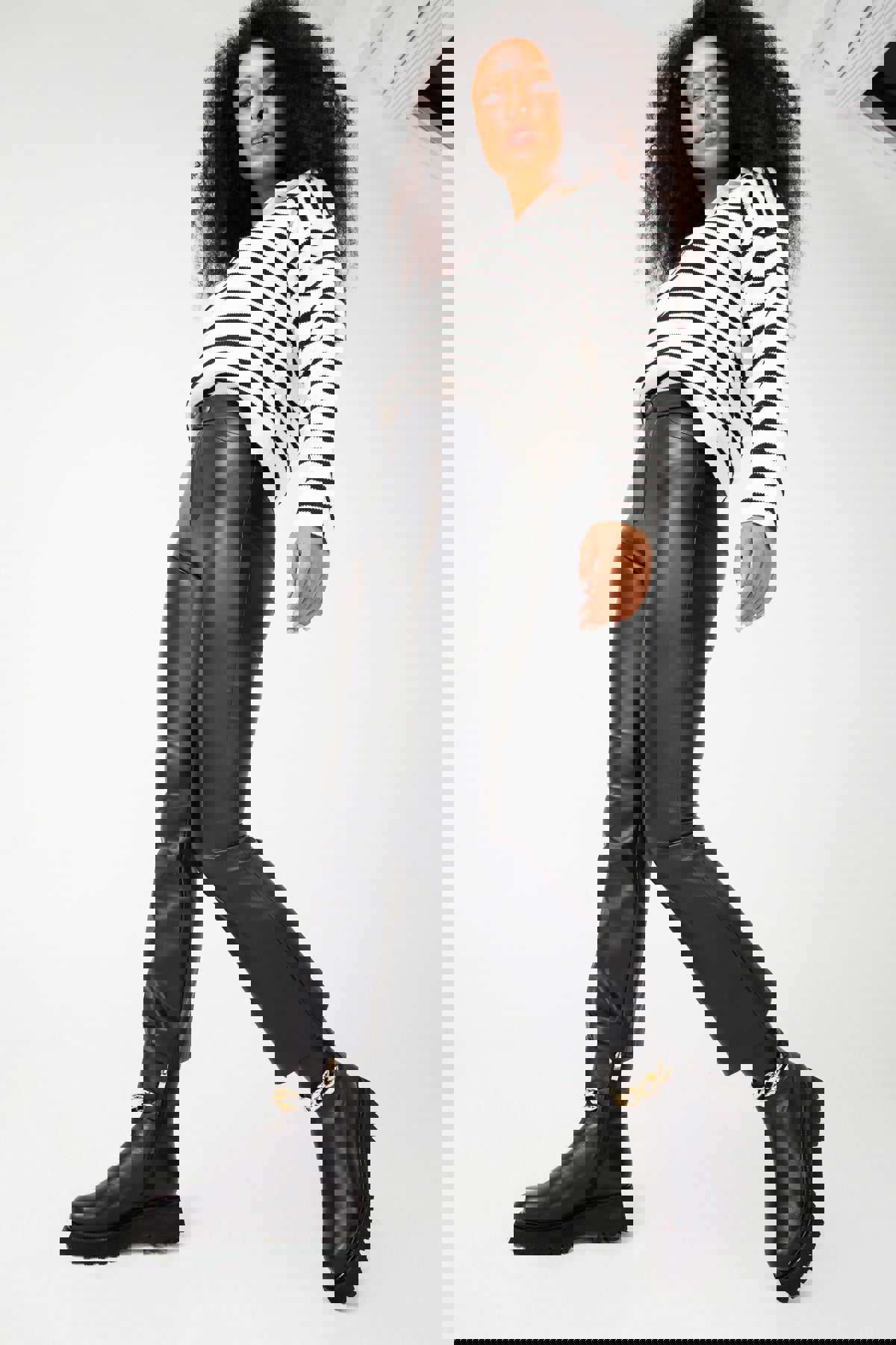 Nassau Black Leather Ankle Women Boot