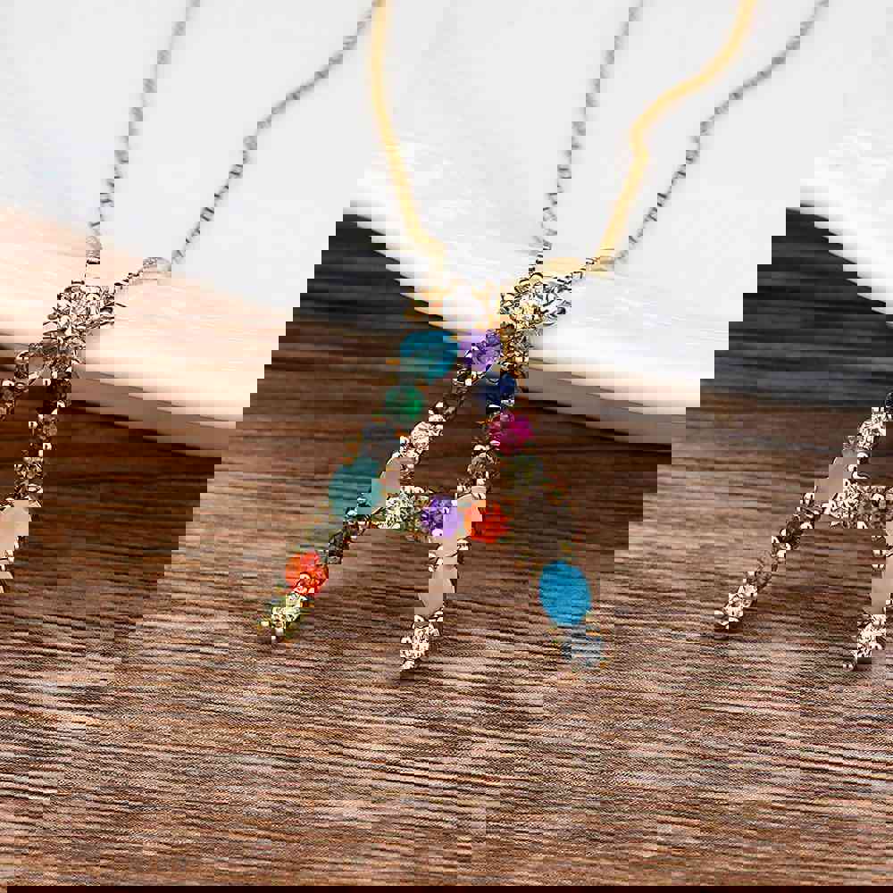 The Rainbow Initial Variety Necklace