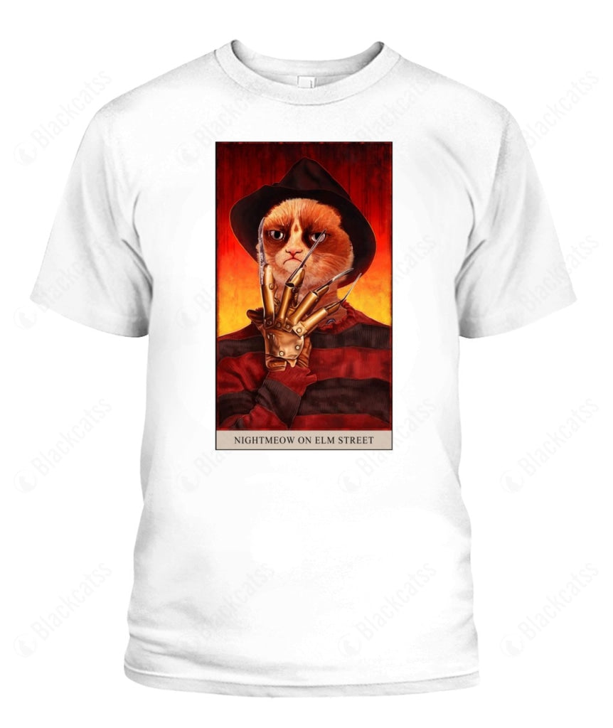 The Nightmeow On Elm Street Custom Graphic Apparel