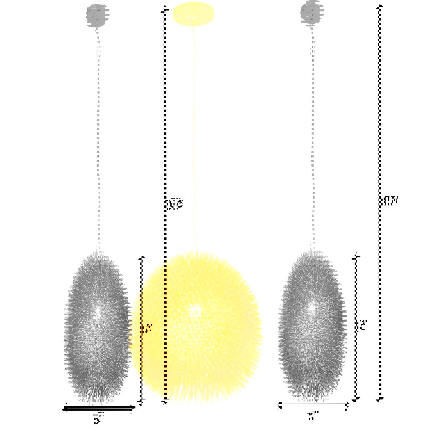 Urchin 1-Lt Pendant - Gold