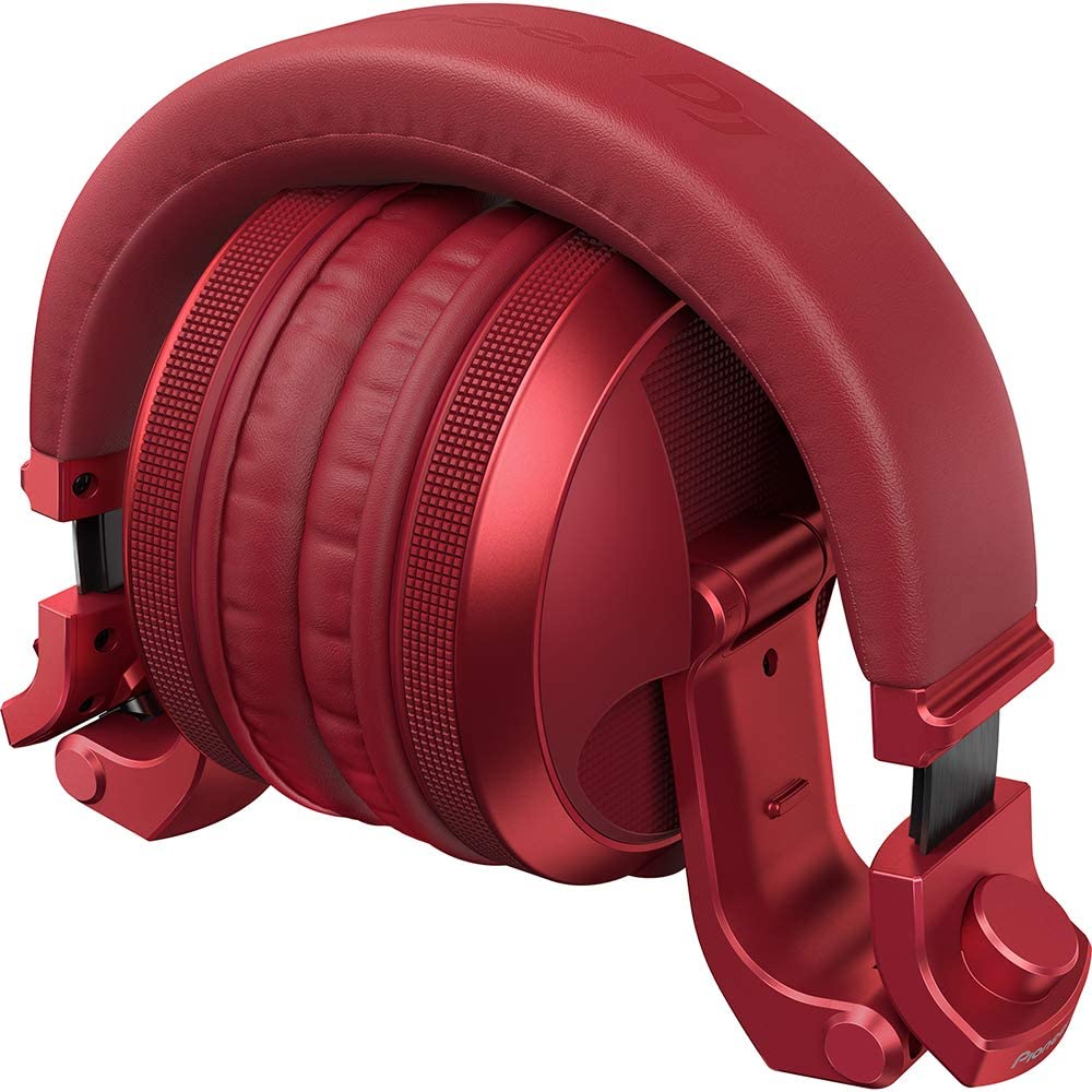 Pioneer DJ HDJ-X5BT-R Wireless Bluetooth DJ Headphones with 40mm Drivers and Detachable Cable - Red