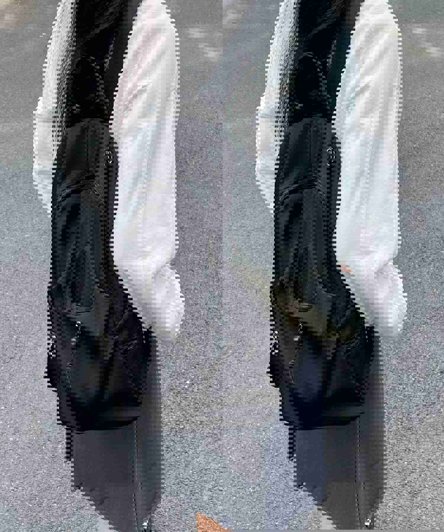 Simple Black Large Capacity Versatile Backpack Bag