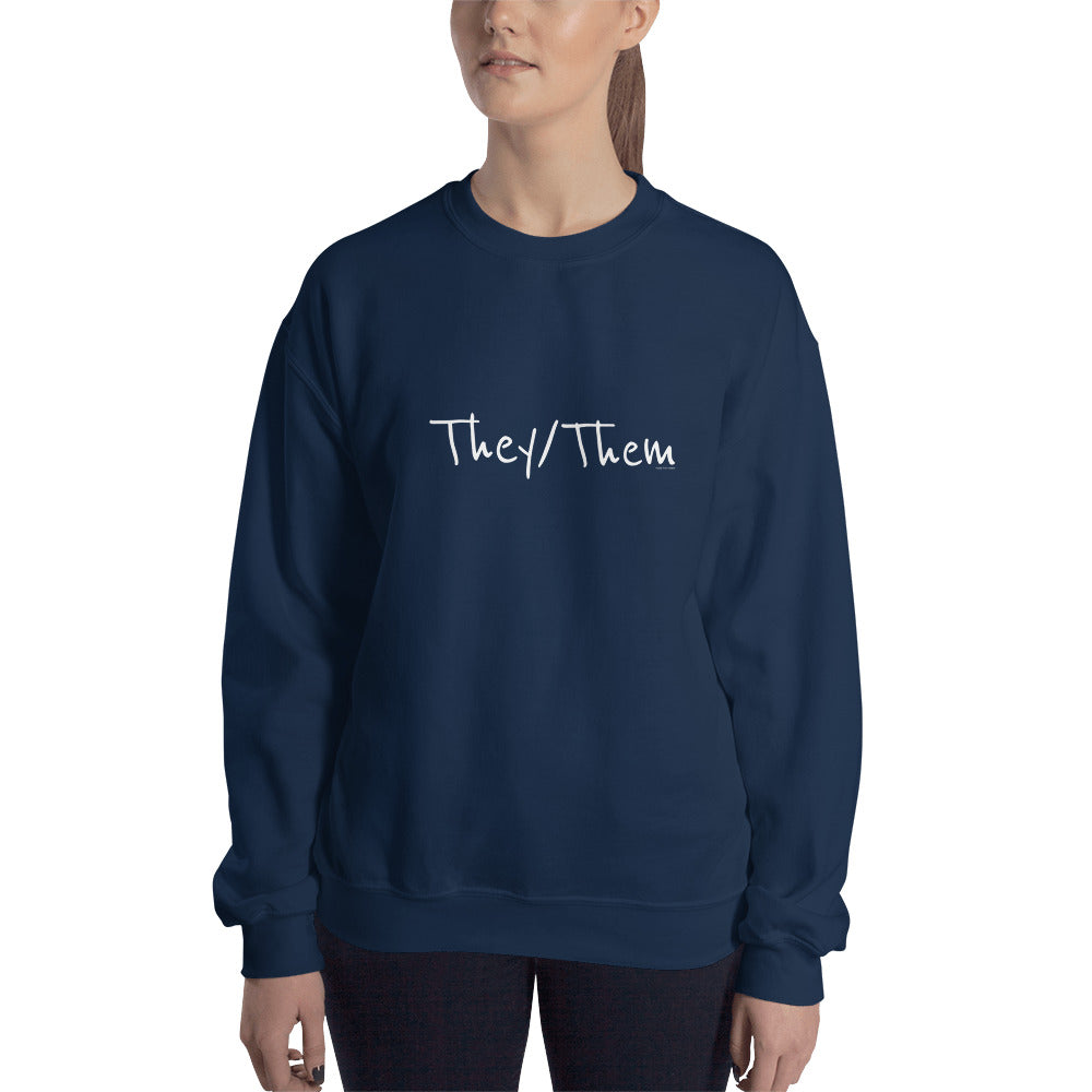 They/Them Trans Unisex Sweatshirt - Classic Fit, Soft & Warm