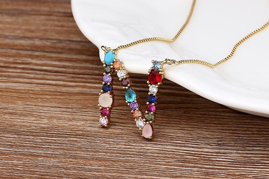 The Rainbow Initial Variety Necklace