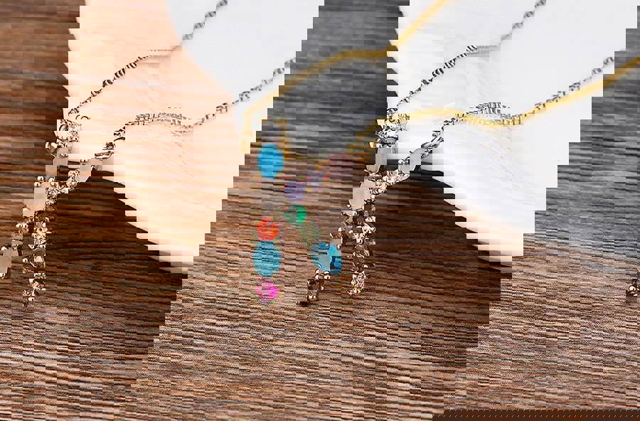 The Rainbow Initial Variety Necklace