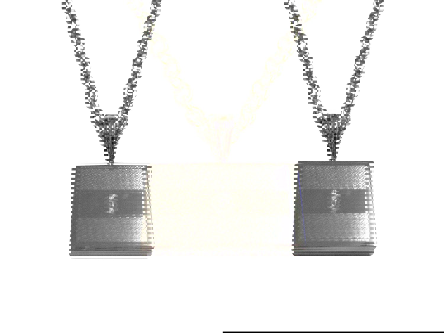 Silver Toned Etched Argentina Flag Pendant Necklace by Kiola Designs