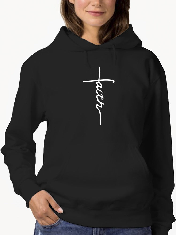 Faith Cross Design Hoodie for Women - Comfortable and Stylish