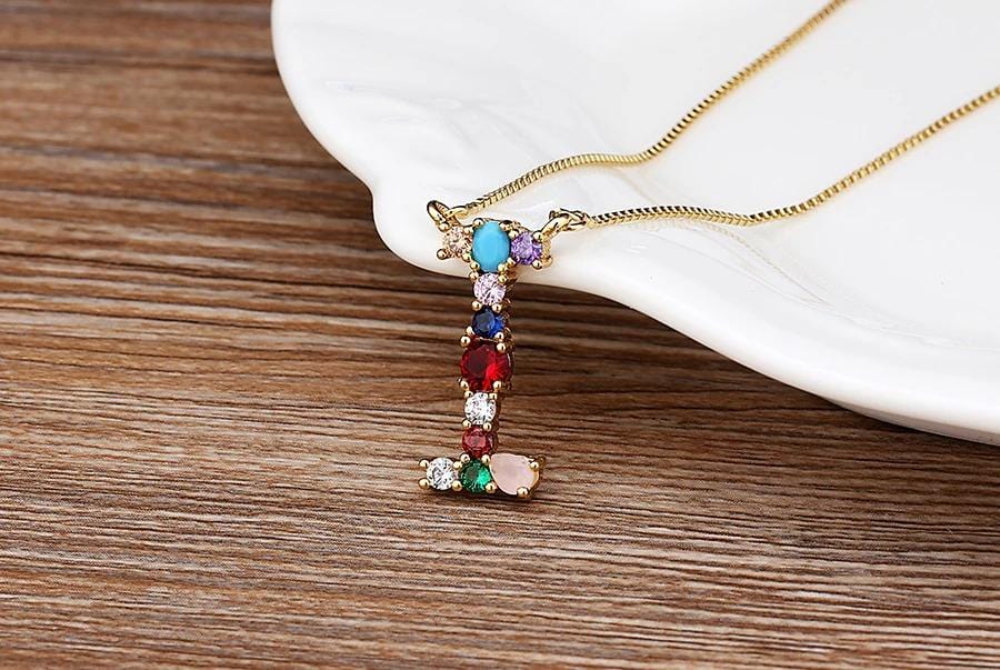 The Rainbow Initial Variety Necklace