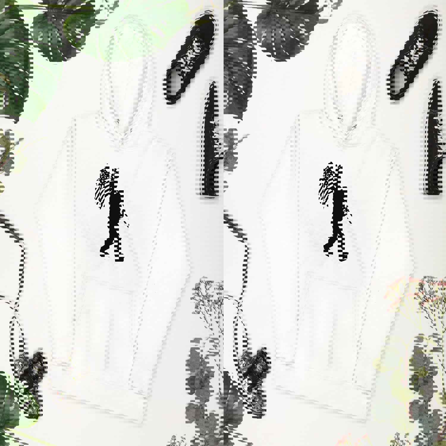 Bigfoot American Flag Unisex Hoodie